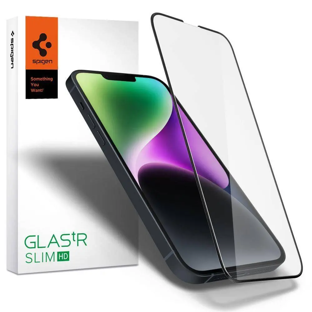 Szkło hartowane Spigen AGL03392 Slim FC HD do iPhone 14/13 Pro/13