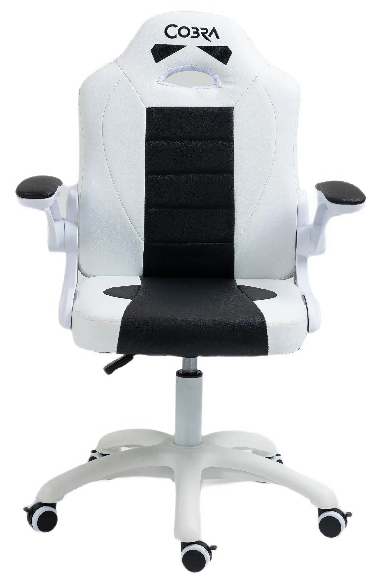 Fotel Cobra Junior Pro CRF-2303 Dla dzieci do 100kg Skóra ECO Biało-czarny