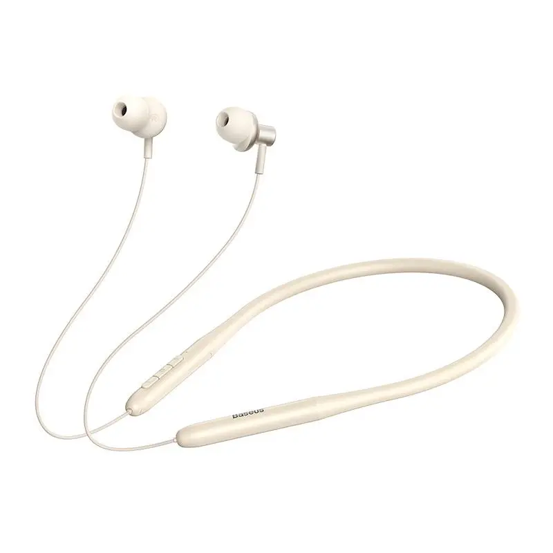 Słuchawki bezprzewodowe Baseus Bowie P1x Dokanałowe Bluetooth 5.3 Beżowy