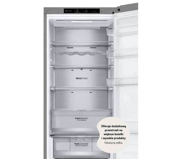 LG GBV7280DPY Pełny No Frost 203cm Szuflada z kontrolą wilgotności Srebrny - Kup na Raty - RRSO 0%
