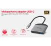 Adapter Unitek D1102A USB-C na HDMI 8K, USB-A, USB-C 100W Szary