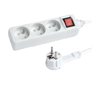 Listwa Hama 44223701 Standard 3 gniazda 1,5m Biały