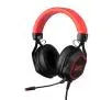 Słuchawki przewodowe z mikrofonem Konix UFC Pro Gaming Headset dla PC Nauszne Czarno-czerwony