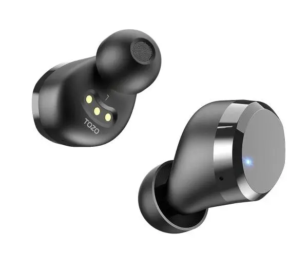 Tozo T12 Pro Dokanałowe Bluetooth 5.3 Czarny