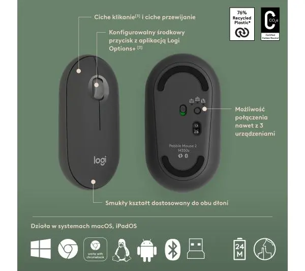 Logitech Pebble 2 Combo  Grafitowy