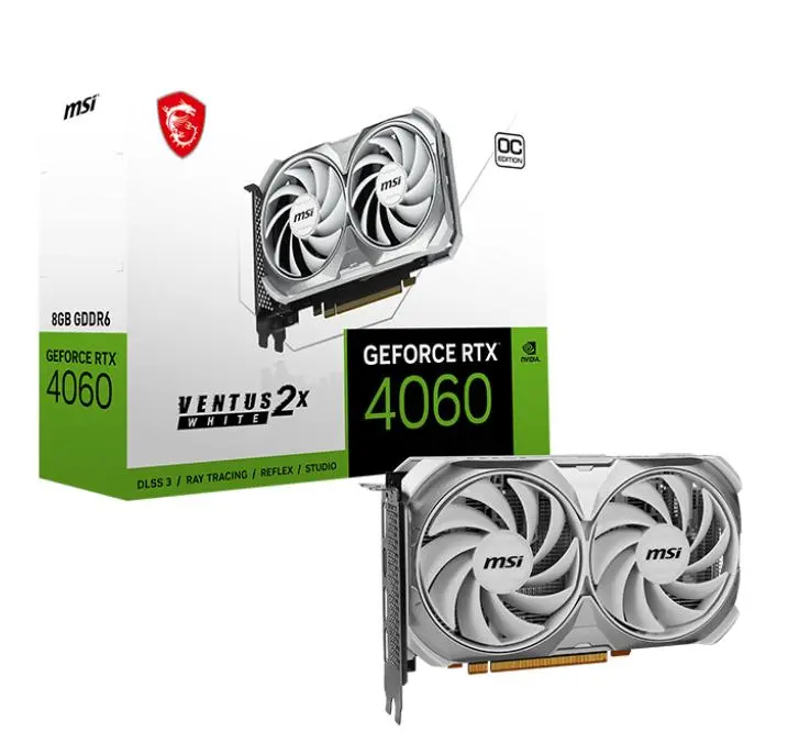 Karta graficzna MSI GeForce RTX 4060 VENTUS 2X White OC 8GB GDDR6 128bit DLSS 3