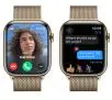 Apple Watch Series 9 GPS + Cellular koperta 45mm ze stali nierdzewnej Złota bransoleta mediolańska Złota