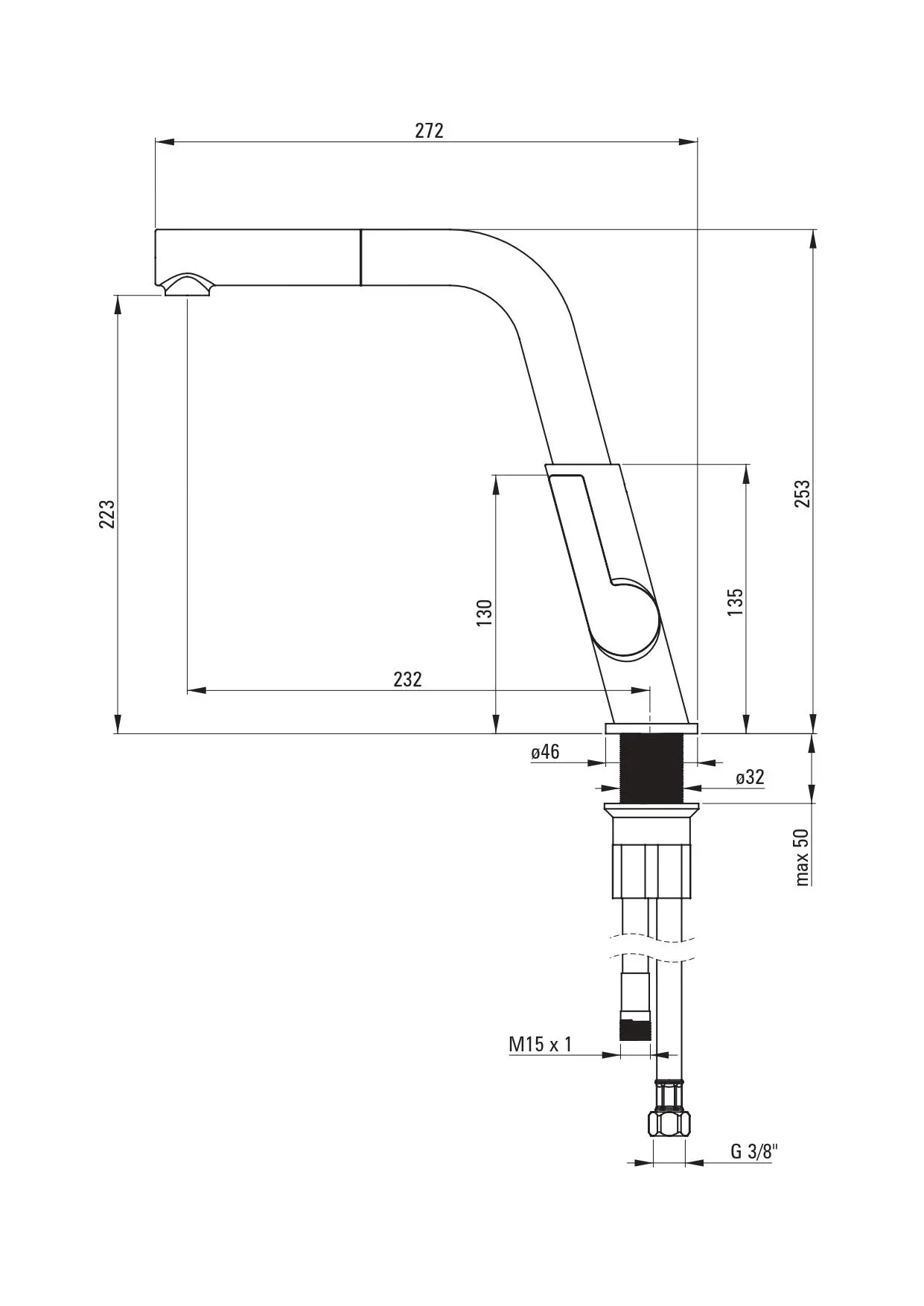 Bateria Deante Silia BQS D73M Titanium Mosiądz