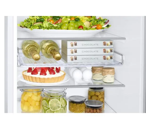 Samsung RB34C675DWW Funkcje AI Pełny No Frost 185,3cm Szuflada z kontrolą wilgotności Zdalne sterowanie Biały - TRZECI -55%, ALBO 5-TY ZA 1ZŁ - Kup na Raty - RRSO 0%