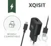 Ładowarka sieciowa Xqisit USB A 2,4 A + kabel USB-C 1m Czarny