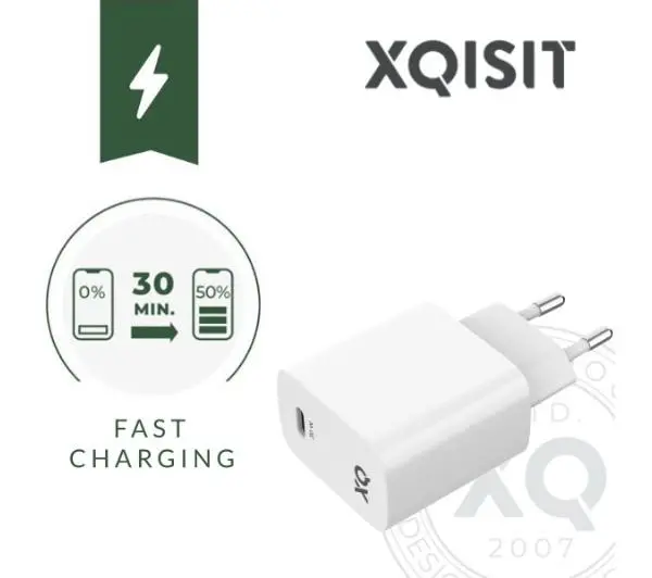 Xqisit Single USB C Power Delivery 3.0 30W Biały