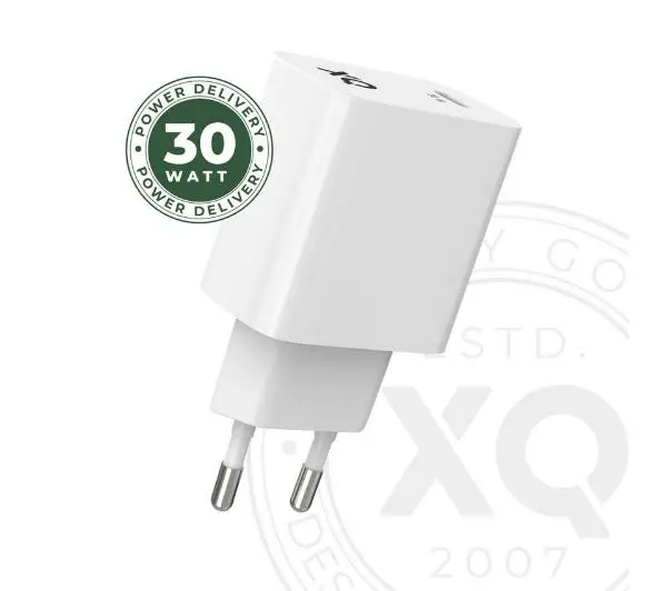 Xqisit Single USB C Power Delivery 3.0 30W Biały