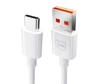 Kabel 3mk Hyper USB-A do USB-C 3A Biały