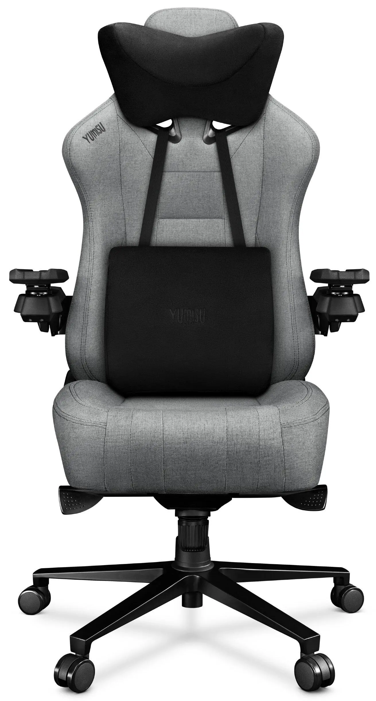 Fotel Yumisu 2049 Tkanina Biurowy do 150kg Tkanina Jasnoszary