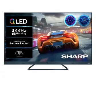 Telewizor Sharp 50FQ8EG  50" QLED 4K 144Hz Google TV Funkcje AI Dolby Vision Dolby Atmos DTS:X HDMI 2.1 DVB-T2