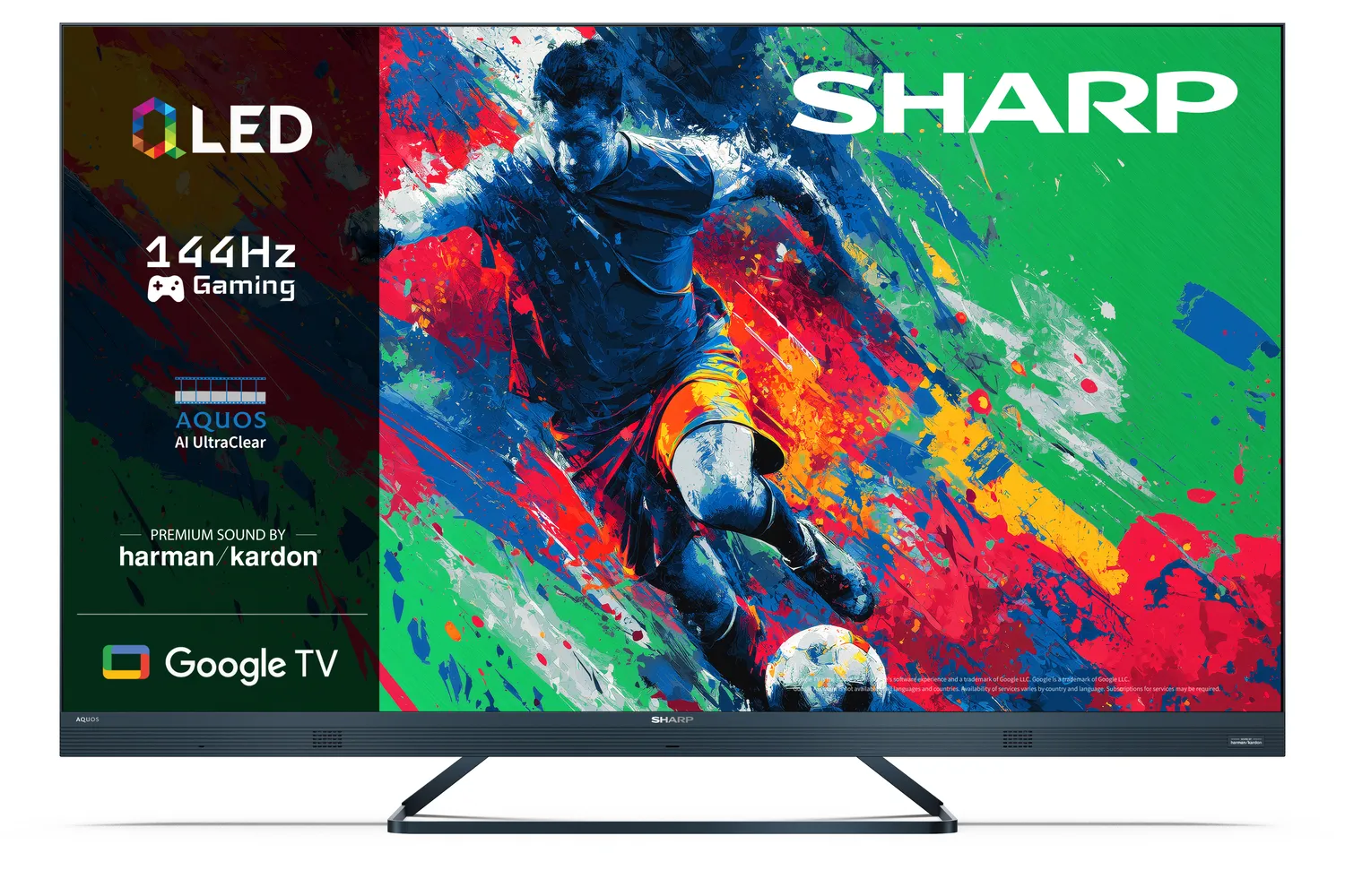 Telewizor Sharp 55FQ8EG 55" 4K QLED 4K 144Hz Google TV Funkcje AI Dolby Vision Dolby Atmos DTS:X HDMI 2.1 DVB-T2