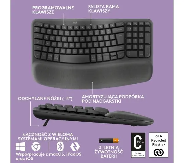 Logitech Wave Keys Grafitowy