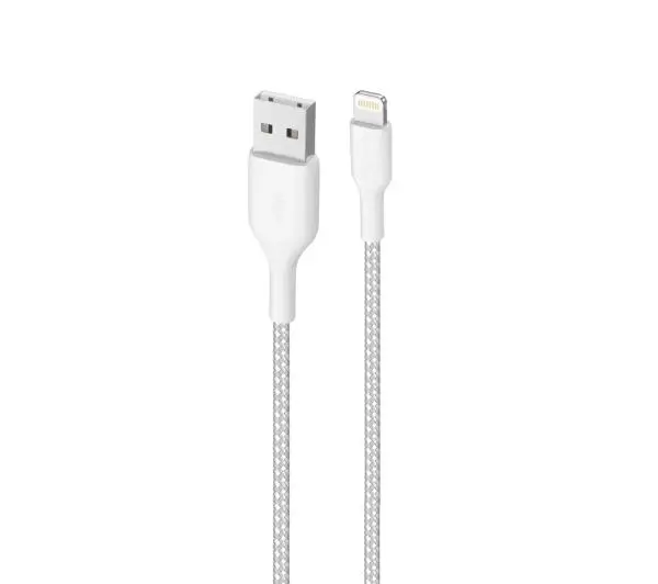Puro Fabric Ultra Strong USB-A do Lightning MFi 2m Biały