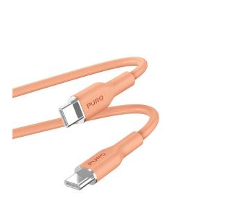 Kabel Puro ICON Soft PUUSBCUSBCICONLORA USB-C do USB-C 1,5m Brzoskwiniowy