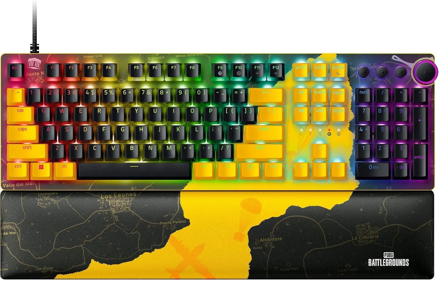 Klawiatura mechaniczna Razer Huntsman V2 Linear Optical Switch PUBG: BATTLEGROUNDS Edition Czarno-żółty