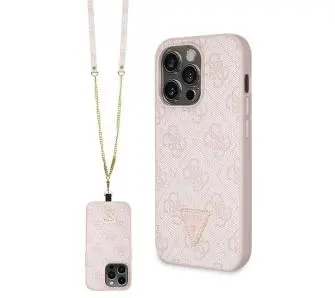 Etui Guess Crossbody 4G Metal Logo GUHCP15LP4TDSCPP do iPhone 15 Pro Różowy