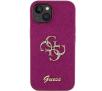 Etui Guess Glitter Script Big 4G GUHCP15SHG4SGU do iPhone 15 Purpurowy