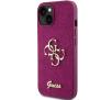 Etui Guess Glitter Script Big 4G GUHCP15SHG4SGU do iPhone 15 Purpurowy