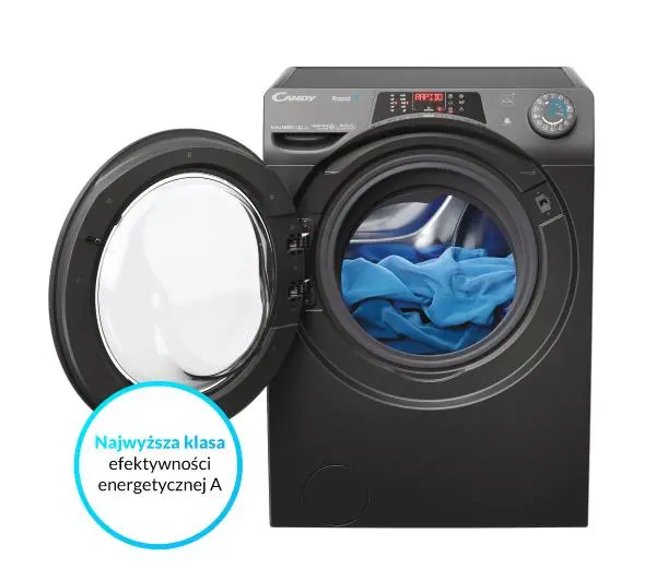 Candy RapidO ROW 4966DWRR7-S 51cm 9kg/6kg Zdalne sterowanie - Kup na Raty - RRSO 0%
