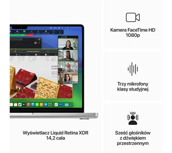 Apple MacBook Pro 2023 14,2" M3 8GB RAM 512GB Dysk macOS Srebrny - Kup na Raty - RRSO 0%