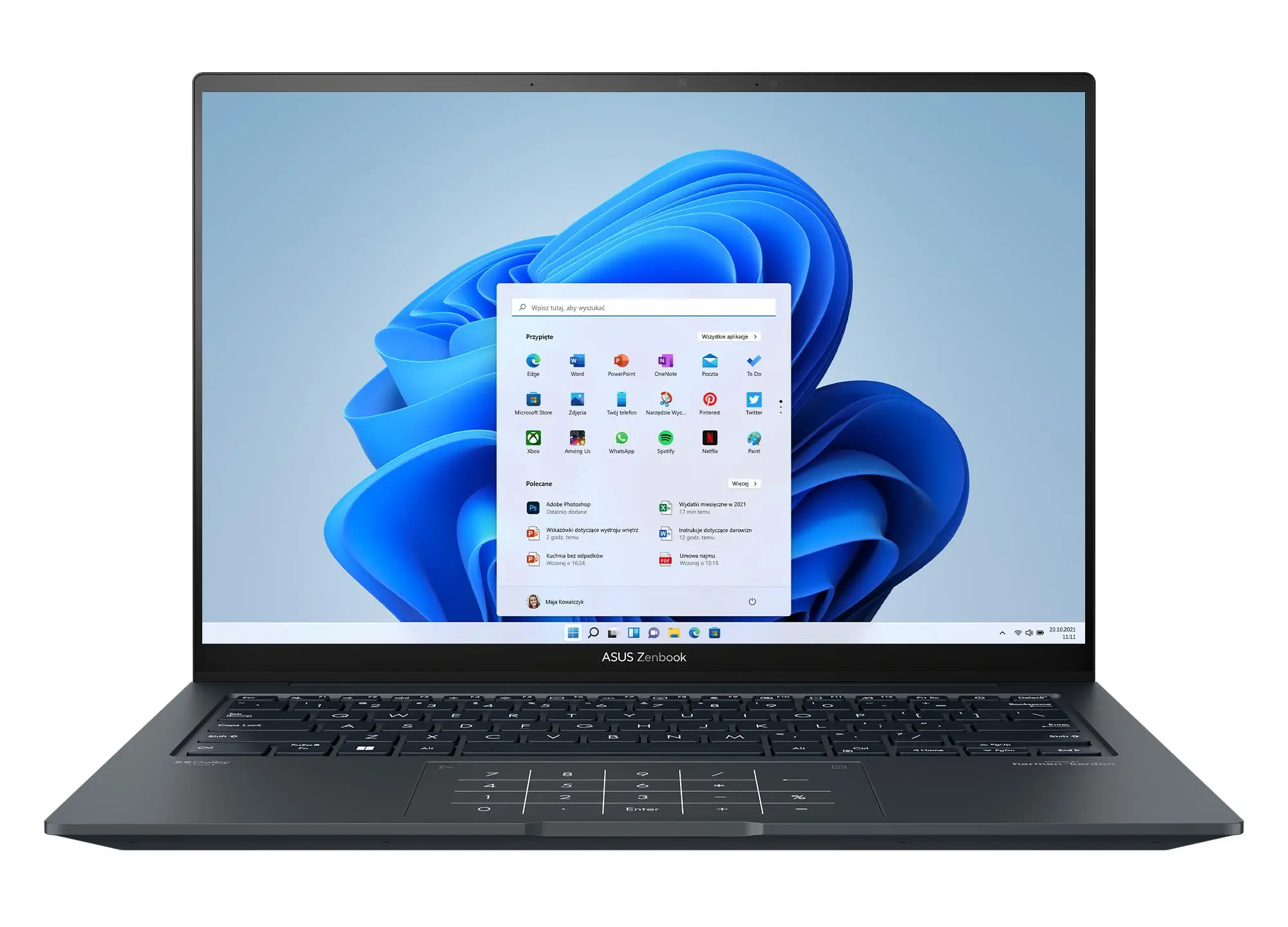 Laptop 2w1 ASUS Zenbook 14X OLED UX3404VA-M3039W 14,5" i7-13700H 16GB RAM 1TB Dysk SSD Win11 Szary