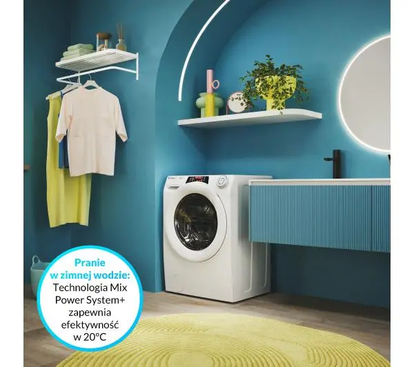 Candy RapidO RO 496DWM7/1-S Slim 9kg 1400 obr/min Zdalne sterowanie - Kup na Raty - RRSO 0%