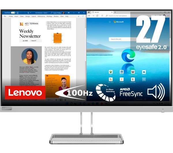 Monitor Lenovo L27i-40 (67ABKAC4EU) 27" Full HD IPS 100Hz 4ms