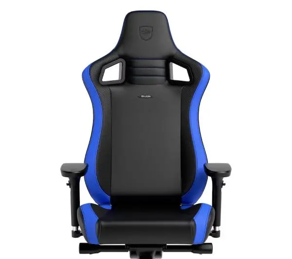 Noblechairs EPIC COMPACT Black Carbon Blue Gamingowy do 120kg Skóra ECO Czarno-niebieski - Kup na Raty - RRSO 0%