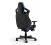 Fotel Noblechairs EPIC COMPACT Black Carbon Blue Gamingowy do 120kg Skóra ECO Czarno-niebieski