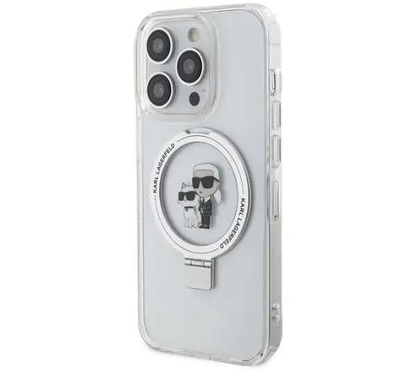 Karl Lagerfeld Ring Stand Karl&Choupettte MagSafe KLHMP13XHMRSKCH do iPhone 13 Pro Max Biały