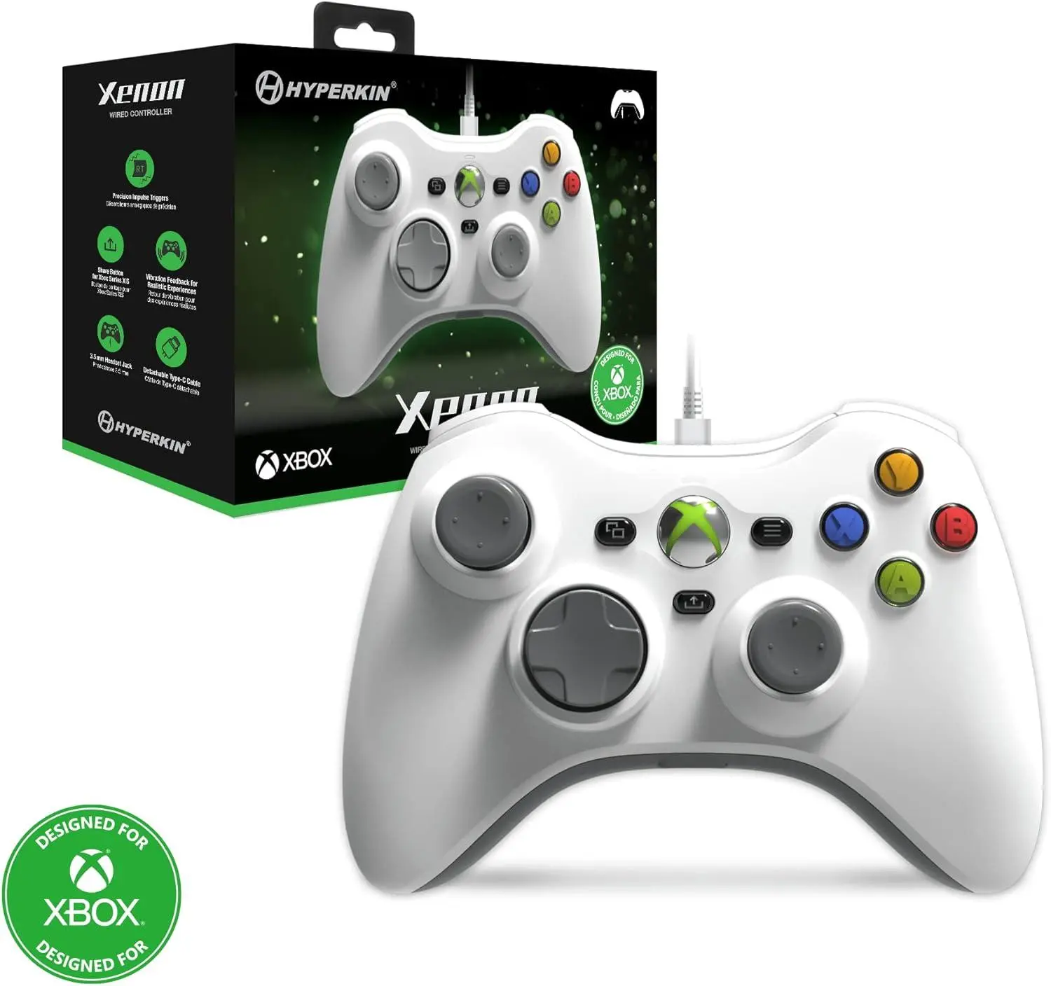 Hyperkin Xenon do Xbox, PC Przewodowy Biały - Dobra cena