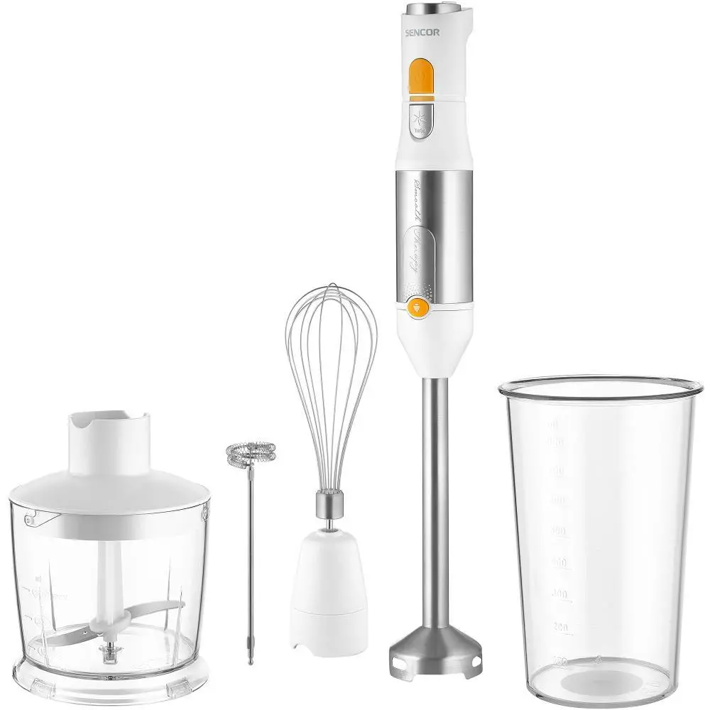 Blender Sencor SHB 6301WH 1200W Rozdrabniacz Końcówka do ubijania Spieniacz do mleka