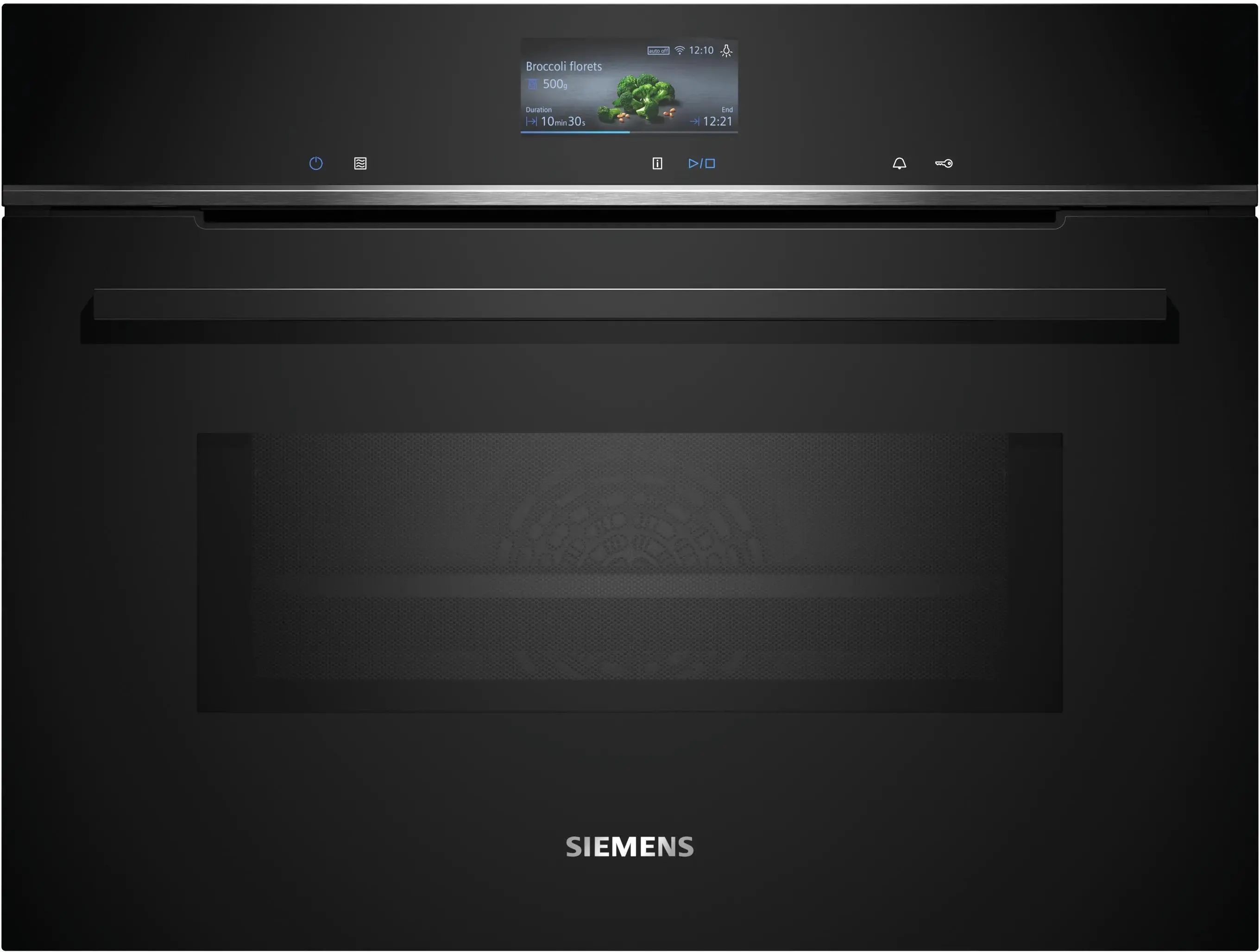 Piekarnik z mikrofalą Siemens iQ700 CM736G1B1 Termoobieg AirFry Zdalne sterowanie Czarny