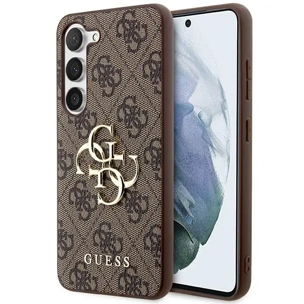 Etui Guess 4G Big Metal Logo GUHCS24S4GMGBR do Samsung Galaxy S24 Brązowy