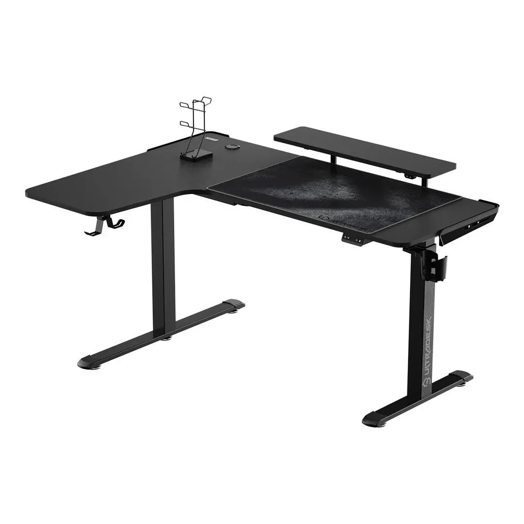 Biurko Ultradesk WINGER 155cm Regulacja wysokości Czarny