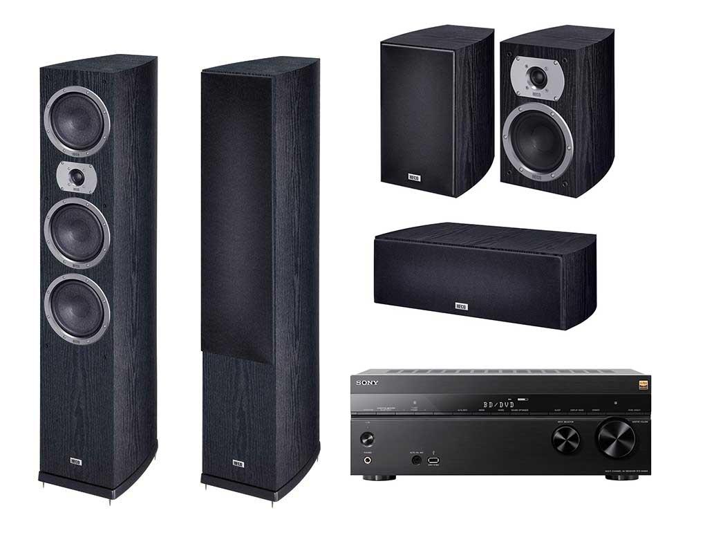 Zestaw kina Sony STR-DN860, Heco Victa Prime 702/202/102 (czarny)