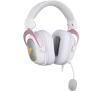 Słuchawki przewodowe z mikrofonem Redragon Zeus-X RGB H510-RGB -biały Nauszne Biało-Różowy