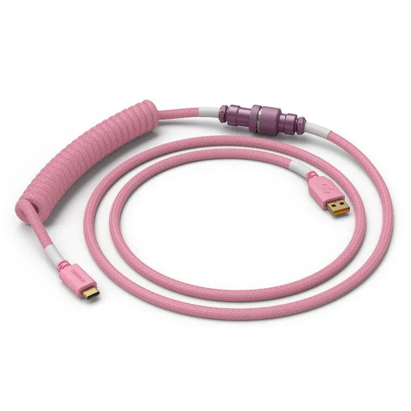 Kabel USB Glorious PC Gaming Race Coil Cable Prism Pink USB-C - USB-A (GLO-CBL-COIL-PP) Różowy