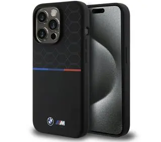 BMW Silicone Pattern MagSafe BMHMP15L22SMPK do iPhone 15 Pro Czarny