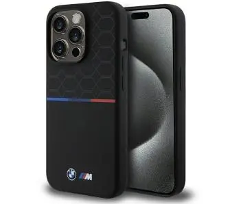 Etui BMW Silicone Pattern MagSafe BMHMP15L22SMPK do iPhone 15 Pro Czarny