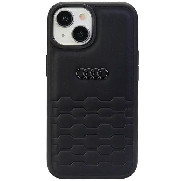 Etui AUDI GT Synthetic Leather AU-TPUPCIP15-GT/D2-BK do iPhone 15 Czarny