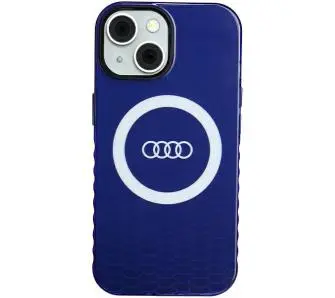 Etui AUDI IML Big Logo MagSafe Case AU-IMLMIP15P-Q5/D2-BE do iPhone 15 Pro Niebieski