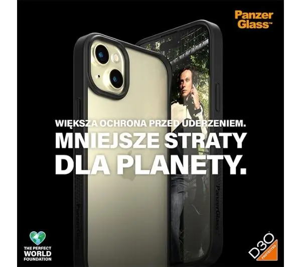 PanzerGlass ClearCase do iPhone 15 Plus Czarny