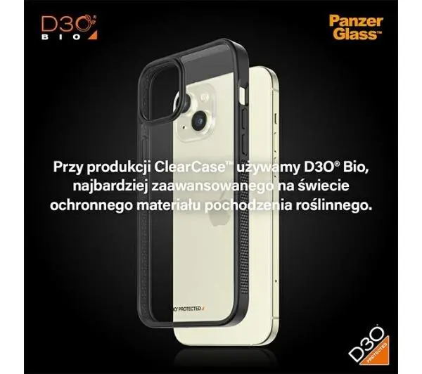 PanzerGlass ClearCase do iPhone 15 Plus Czarny