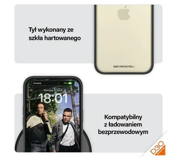 PanzerGlass ClearCase do iPhone 15 Plus Czarny